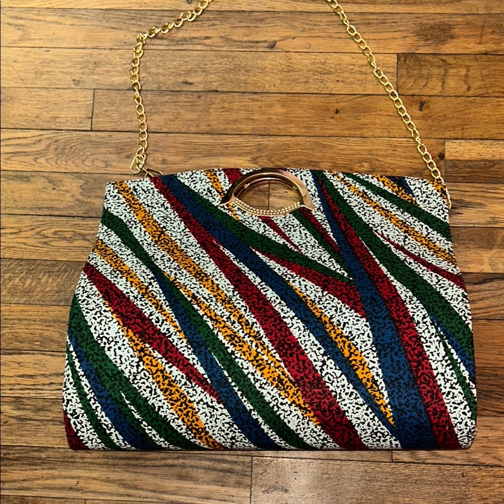 Multicolor Patterned Women's Clutch Bag